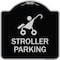 Signmission Reserved Stroller Parking W/ Graphic Heavy-Gauge Aluminum Sign, 18" x 18", BS-1818-22985 A-DES-BS-1818-22985 - alternate 1